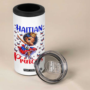 Cute Dabbing Haitian Princess Kids Graphic 4 in 1 Can Cooler Tumbler Haiti Heritage Pride TS02 Print Your Wear