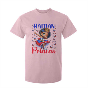 Cute Dabbing Haitian Princess Kids Graphic T Shirt For Kid Haiti Heritage Pride TS02 Light Pink Print Your Wear
