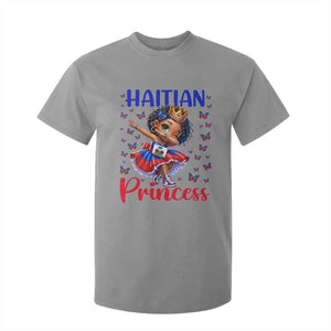 Cute Dabbing Haitian Princess Kids Graphic T Shirt For Kid Haiti Heritage Pride TS02 Sport Gray Print Your Wear