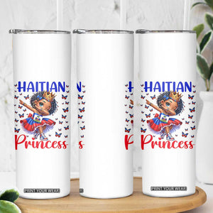 Cute Dabbing Haitian Princess Kids Graphic Skinny Tumbler Haiti Heritage Pride TS02 Print Your Wear