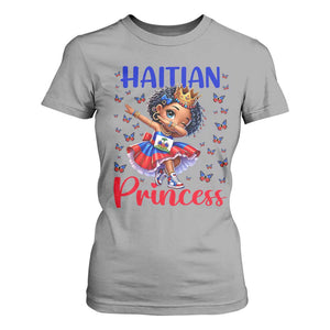 Cute Dabbing Haitian Princess Kids Graphic T Shirt For Women Haiti Heritage Pride TS02 Sport Gray Print Your Wear