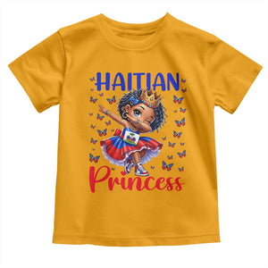 Cute Dabbing Haitian Princess Kids Graphic Toddler T Shirt Haiti Heritage Pride TS02 Gold Print Your Wear