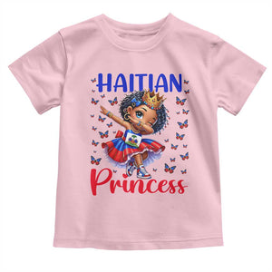 Cute Dabbing Haitian Princess Kids Graphic Toddler T Shirt Haiti Heritage Pride TS02 Light Pink Print Your Wear