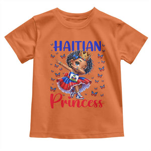 Cute Dabbing Haitian Princess Kids Graphic Toddler T Shirt Haiti Heritage Pride TS02 Orange Print Your Wear