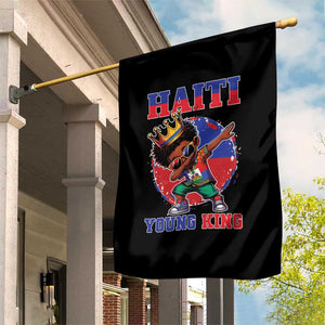 Haiti Young King Dabbing Boy Kids Graphic Garden Flag Haitian Heritage Pride TS02 Print Your Wear