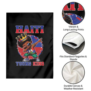 Haiti Young King Dabbing Boy Kids Graphic Garden Flag Haitian Heritage Pride TS02 Print Your Wear
