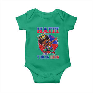 Haiti Young King Dabbing Boy Kids Graphic Baby Onesie Haitian Heritage Pride TS02 Irish Green Print Your Wear