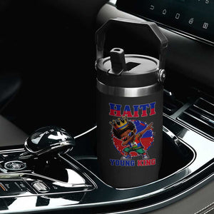 Haiti Young King Dabbing Boy Kids Graphic Flip Straw Tumbler Haitian Heritage Pride TS02 Print Your Wear