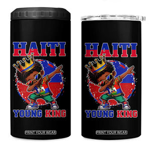 Haiti Young King Dabbing Boy Kids Graphic 4 in 1 Can Cooler Tumbler Haitian Heritage Pride TS02 One Size: 16 oz Black Print Your Wear