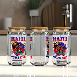 Haiti Young King Dabbing Boy Kids Graphic Glass Can Haitian Heritage Pride TS02 Print Your Wear