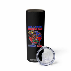Haiti Young King Dabbing Boy Kids Graphic Skinny Tumbler Haitian Heritage Pride TS02 Print Your Wear