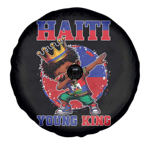 Haiti Young King Dabbing Boy Kids Graphic Spare Tire Cover Haitian Heritage Pride TS02 Print Your Wear