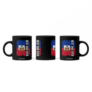Best Dad Ever Haitian Papa Coffee Mug Vintage Distressed Haiti Flag Father's Day TS02 Print Your Wear