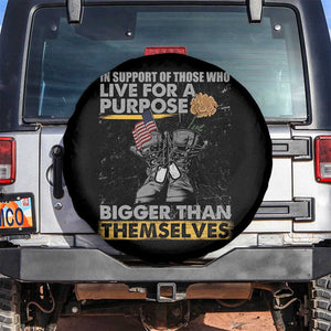 American Veteran Spare Tire Cover In Support Of Those Who Life For A Purpose Bigger Than Themselves TS02 No hole Black Print Your Wear