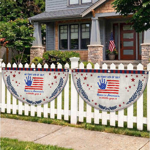 My First 4th of July Celebrate Semiquincentennial Cute Patriotic Fan Flag Born in America's 250th Year Milestone Celebration