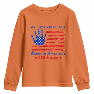 My First 4th of July Celebrate Semiquincentennial Cute Youth Sweatshirt Born in America's 250th Year Patriotic Milestone Celebration