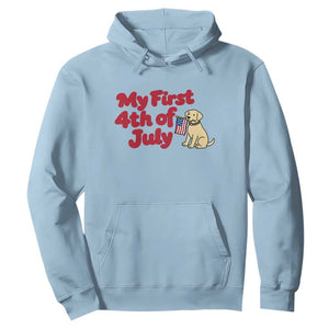 My First 4th of July Cute Golden Retriever Puppy Dog Hoodie American Flag Independence Holiday Milestone