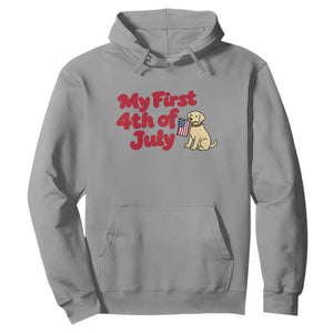 My First 4th of July Cute Golden Retriever Puppy Dog Hoodie American Flag Independence Holiday Milestone