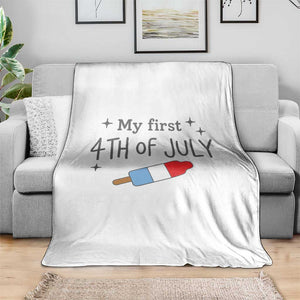 My First 4th of July Cute Summer Rocket Popsicle Throw Blanket Firecracker Ice Lolly Patriotic Baby Independence Holiday