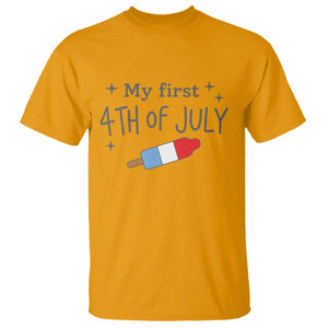 My First 4th of July Cute Summer Rocket Popsicle T Shirt Firecracker Ice Lolly Patriotic Baby Independence Holiday