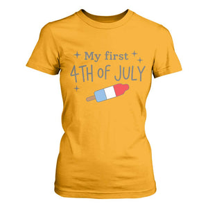 My First 4th of July Cute Summer Rocket Popsicle T Shirt For Women Firecracker Ice Lolly Patriotic Baby Independence Holiday