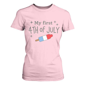 My First 4th of July Cute Summer Rocket Popsicle T Shirt For Women Firecracker Ice Lolly Patriotic Baby Independence Holiday
