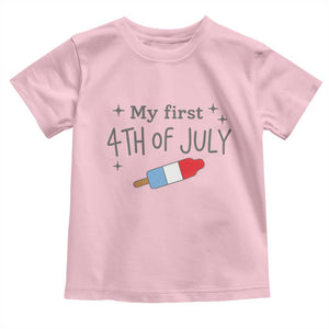 My First 4th of July Cute Summer Rocket Popsicle Toddler T Shirt Firecracker Ice Lolly Patriotic Baby Independence Holiday