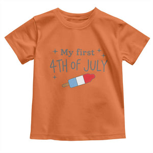 My First 4th of July Cute Summer Rocket Popsicle Toddler T Shirt Firecracker Ice Lolly Patriotic Baby Independence Holiday
