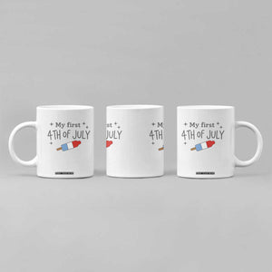 My First 4th of July Cute Summer Rocket Popsicle Coffee Mug Firecracker Ice Lolly Patriotic Baby Independence Holiday