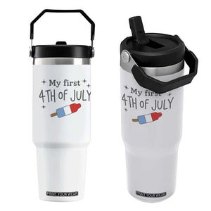 My First 4th of July Cute Summer Rocket Popsicle Flip Straw Tumbler Firecracker Ice Lolly Patriotic Baby Independence Holiday