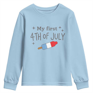 My First 4th of July Cute Summer Rocket Popsicle Youth Sweatshirt Firecracker Ice Lolly Patriotic Baby Independence Holiday