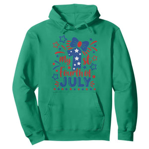 My 1st Fourth of July Patriotic Star Bow Hoodie Number One Festive Holiday Independence Milestone