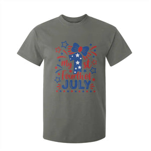 My 1st Fourth of July Patriotic Star Bow T Shirt For Kid Number One Festive Holiday Independence Milestone