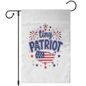 Tiny Patriot 4th of July Fireworks Garden Flag USA Map American Flag Red White and Blue Patriotic Holiday
