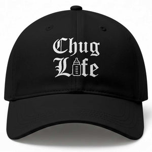 Chug Life Funny Baby Milk Bottle Graphic Baseball Cap Hip Hop Parody Milestone Gift