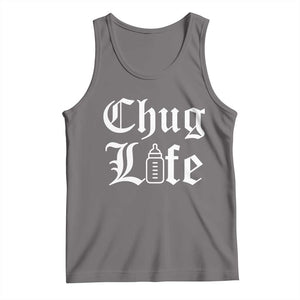 Chug Life Funny Baby Milk Bottle Graphic Tank Top Hip Hop Parody Milestone Gift