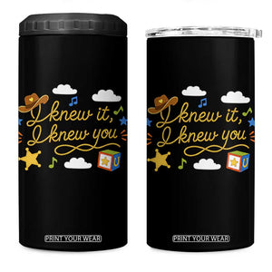 I Knew It I Knew You Funny Western Cowgirl Retro 4 in 1 Can Cooler Tumbler Whimsical Nostalgic Western Graphic