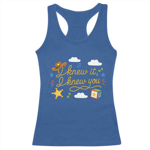 I Knew It I Knew You Funny Western Cowgirl Retro Racerback Tank Top Whimsical Nostalgic Western Graphic