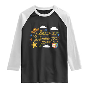 I Knew It I Knew You Funny Western Cowgirl Retro Raglan Shirt Whimsical Nostalgic Western Graphic