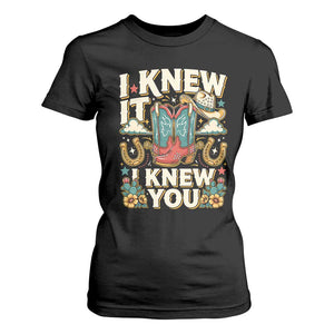Retro Coastal Cowgirl I Knew It I Knew You T Shirt For Women Pink Boots Vintage Country Pop Music Western Floral Graphic