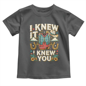 Retro Coastal Cowgirl I Knew It I Knew You Toddler T Shirt Pink Boots Vintage Country Pop Music Western Floral Graphic