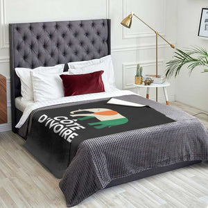 Proud Côte d'Ivoire Elephant Ivory Coast Flag Throw Blanket Ivorian Pride Retro Souvenir TS02 Print Your Wear