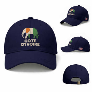 Proud Côte d'Ivoire Elephant Ivory Coast Flag Baseball Cap Ivorian Pride Retro Souvenir