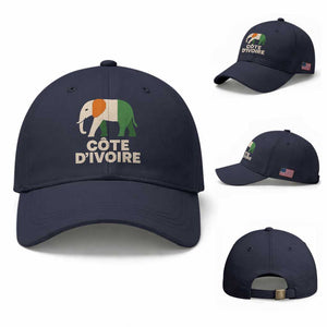 Proud Côte d'Ivoire Elephant Ivory Coast Flag Baseball Cap Ivorian Pride Retro Souvenir