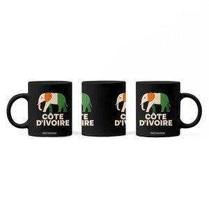 Proud Côte d'Ivoire Elephant Ivory Coast Flag Coffee Mug Ivorian Pride Retro Souvenir