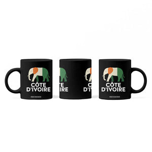 Proud Côte d'Ivoire Elephant Ivory Coast Flag Coffee Mug Ivorian Pride Retro Souvenir TS02 Print Your Wear