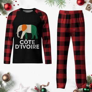 Proud Côte d'Ivoire Elephant Ivory Coast Flag Plaid Pajama Set Ivorian Pride Retro Souvenir TS02 Buffalo Plaid Print Your Wear