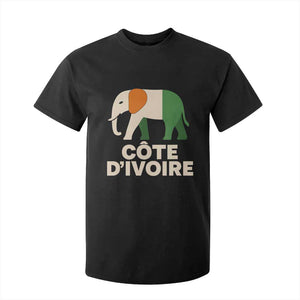 Proud Côte d'Ivoire Elephant Ivory Coast Flag T Shirt For Kid Ivorian Pride Retro Souvenir