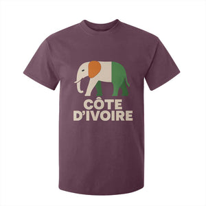 Proud Côte d'Ivoire Elephant Ivory Coast Flag T Shirt For Kid Ivorian Pride Retro Souvenir