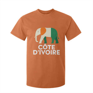 Proud Côte d'Ivoire Elephant Ivory Coast Flag T Shirt For Kid Ivorian Pride Retro Souvenir TS02 Orange Print Your Wear